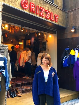 「GRIZZLY（グリズリー）のアイテム（デニムジャケット）」を使った、▼▷▲ ◁さん（レディース・158cm）の秋コーディネート