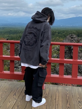「アイテム（パーカー）」を使った、5uicide_さん（メンズ・176cm・20代）の秋コーディネート