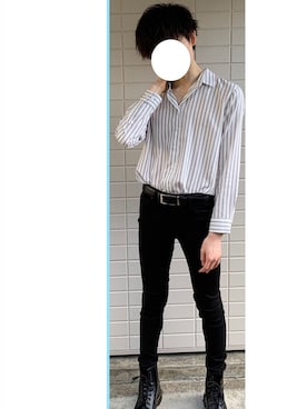 「UNIQLO（ユニクロ）のアイテム（デニムパンツ、ブラック系）」を使った、ゆさん（メンズ・167cm）の春コーディネート