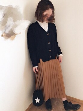 Nozomiさんの「・ジョーゼットプリーツスカート」を使ったコーディネート