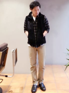 「INNES（イネス）のアイテム」を使った、kyosukeさん（メンズ・172cm）の冬コーディネート