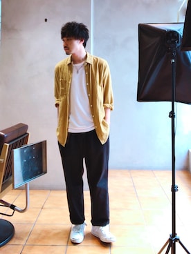 「アイテム（シャツ/ブラウス）」を使った、kyosukeさん（メンズ・172cm）の秋コーディネート