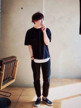 「アイテム（スリッポン）」を使った、kyosukeさん（メンズ・172cm・20代）の春コーディネート