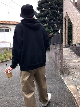 「Alpha Industries（アルファインダストリーズ）のアイテム（帽子）」を使った、kyosukeさん（メンズ・172cm）の秋コーディネート