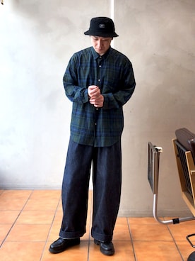 「Alpha Industries（アルファインダストリーズ）のアイテム（帽子）」を使った、kyosukeさん（メンズ・172cm）の冬コーディネート