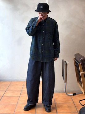 「Alpha Industries（アルファインダストリーズ）のアイテム（帽子）」を使った、kyosukeさん（メンズ・172cm）の冬コーディネート