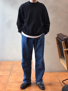 「unfil」｜「アイテム（スウェット）」を使った、kyosukeさん（メンズ・172cm）の冬コーディネート