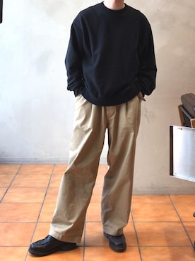 「パラブーツ」｜「アイテム（スウェット）」を使った、kyosukeさん（メンズ・172cm）の冬コーディネート