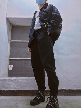 「IZZUE（イズゥー）のアイテム」を使った、-祈陽-さん（メンズ・165cm）の春コーディネート