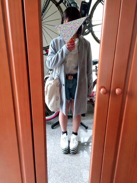 「SPINNS（スピンズ）のアイテム（トレンチコート）」を使った、모에(萌)さん（レディース・152cm）の春コーディネート