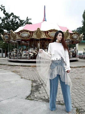 「DINT（ディント）のアイテム」を使った、DINTさん（レディース・172cm）の秋コーディネート