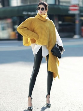 「DINT（ディント）のアイテム」を使った、DINTさん（レディース・172cm）の秋コーディネート