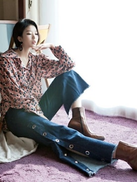 「DINT（ディント）のアイテム」を使った、DINTさん（レディース・172cm）の冬コーディネート