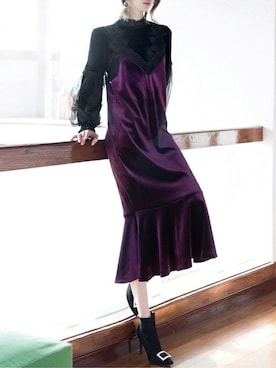 「DINT（ディント）のアイテム」を使った、DINTさん（レディース・172cm）の冬コーディネート