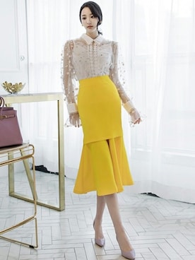 「DINT（ディント）のアイテム」を使った、DINTさん（レディース・172cm）の冬コーディネート