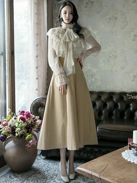 「DINT（ディント）のアイテム」を使った、DINTさん（レディース・172cm）の冬コーディネート