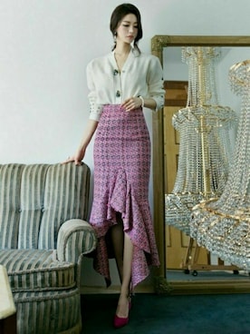 「DINT（ディント）のアイテム」を使った、DINTさん（レディース・172cm）の春コーディネート