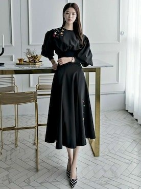 「DINT（ディント）のアイテム」を使った、DINTさん（レディース・172cm）の春コーディネート