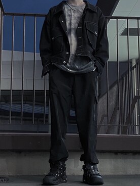 「G.O.C（ジーオーシー）のアイテム（デニムジャケット）」を使った、Shimu Jさん（メンズ・171cm）の春コーディネート
