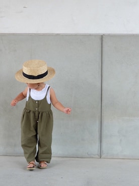 「2歳3ヶ月」｜「アイテム（サンダル）」を使った、m & s & nさん（キッズ・80cm）の夏コーディネート