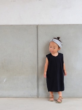 「2歳3ヶ月」｜「アイテム（ヘアアクセサリー）」を使った、m & s & nさん（キッズ・80cm）の夏コーディネート