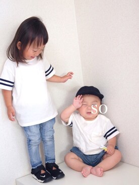 m & s & nさん（キッズ・90cm）の夏コーディネート