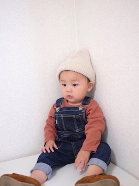 「オシャレパッソ」｜「アイテム（オールインワン・サロペット）」を使った、m & s & nさん（キッズ・90cm）の秋コーディネート