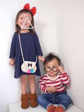 m & s & nさん（キッズ・90cm）の秋コーディネート