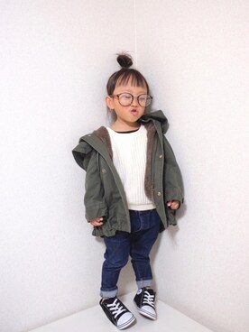 m & s & nさん（キッズ・90cm）の秋コーディネート