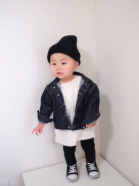 m & s & nさん（キッズ・90cm）の冬コーディネート