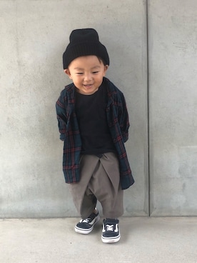 m & s & nさん（キッズ・90cm）の秋コーディネート