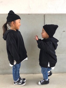 m & s & nさん(キッズ・90cm)の冬コーディネート