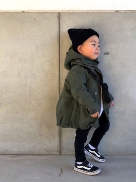 m & s & nさん（キッズ・90cm）の冬コーディネート