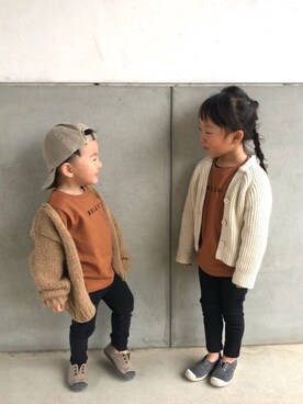m & s & nさん（キッズ・90cm）の冬コーディネート