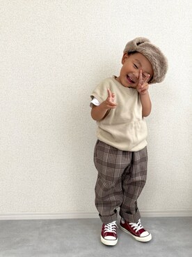 m & s & nさん（キッズ・90cm）の秋コーディネート