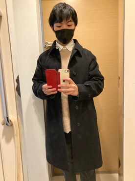 「UNIQLO（ユニクロ）のアイテム（ジャケット/アウター、ブラック系）」を使った、かなたさん（メンズ・163cm）の春コーディネート