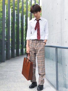 「アイテム（フォーマルスーツ/小物）」を使った、samposarasteさん（メンズ・172cm・20代）の冬コーディネート