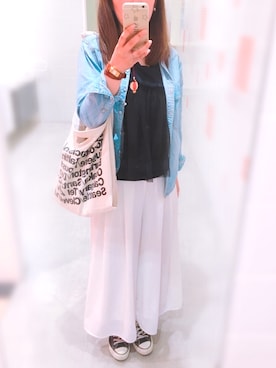 「carlife（カーライフ）のアイテム」を使った、よっちさん（レディース・164cm）の夏コーディネート