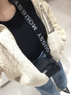 「マシュマロパンプス」｜「アイテム（ジャケット/アウター）」を使った、まるまる▷推しのために生きるさん（レディース・155cm）の冬コーディネート