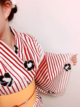 「お祭り」｜「アイテム（アクセサリー）」を使った、kisaki さん（レディース・155cm）の夏コーディネート