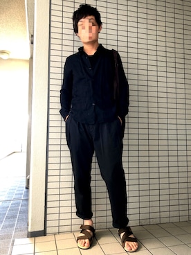 「Gramicci（グラミチ）のアイテム（サンダル）」を使った、aopさん（メンズ・174cm）の秋コーディネート