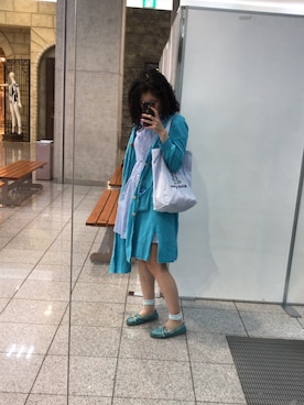 「チャイハネ（チャイハネ）のアイテム（PC・スマホグッズ/家電）」を使った、🐸🐸たつきてぃー🧸さん（レディース・161cm）の春コーディネート