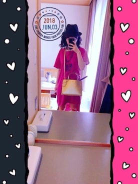 「ALGONQUINS（アルゴンキン）のアイテム（ワンピース/ドレス）」を使った、🐸🐸たつきてぃー🧸さん（レディース・161cm）の夏コーディネート