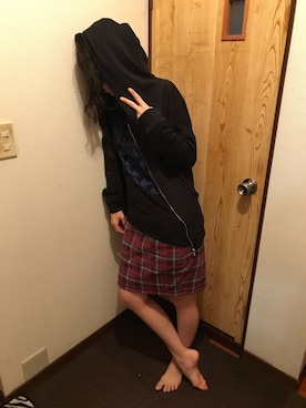 「ALGONQUINS（アルゴンキン）のアイテム（Tシャツ/カットソー）」を使った、🐸🐸たつきてぃー🧸さん（レディース・161cm）の秋コーディネート