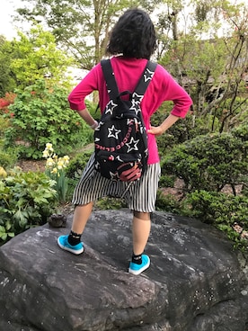「ラッキーカラーはローズ」｜🐸🐸たつきてぃー🧸さん（レディース・161cm）の春コーディネート