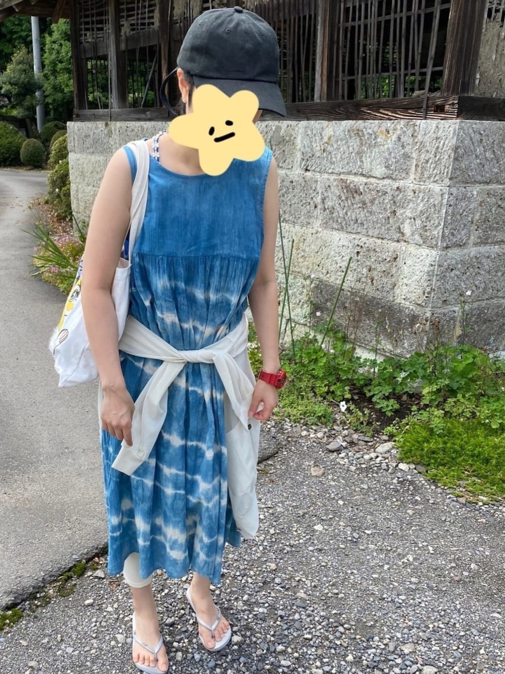 「ラッキーカラーは黄色、あたらしいやーつ、６月っ、梅雨(天パ強め)、事務の人の休日、ゆるコーデ」｜「G-SHOCKのG-SHOCK / ダブルLEDライト / GA-800-4AJF / Gショック（アナログ腕時計、レッド系）」を使った、🐸🐸たつきてぃー🧸さん（レディース・161cm）の夏コーディネートの1枚目の写真