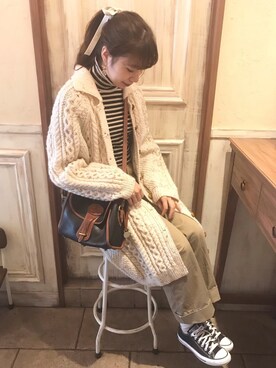 「アイラブCONVERSE」｜n a n aさん（レディース・156cm）の秋コーディネート