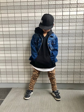 「DILASH（ディラッシュ）のアイテム（ジャケット/アウター）」を使った、anriさん（キッズ・130cm）の冬コーディネート