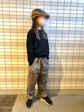 「むすめコーデ」｜「アイテム（スウェット）」を使った、anriさん（キッズ・130cm）の冬コーディネート