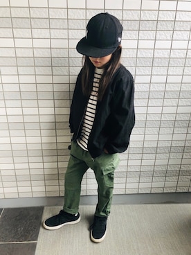 「RADCHAP（ラッドチャップ）のアイテム（ジャケット/アウター）」を使った、anriさん（キッズ・130cm）の冬コーディネート